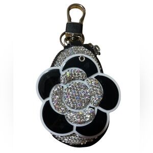 NWT Bling Camellia Flower Key Case/Bag Charm